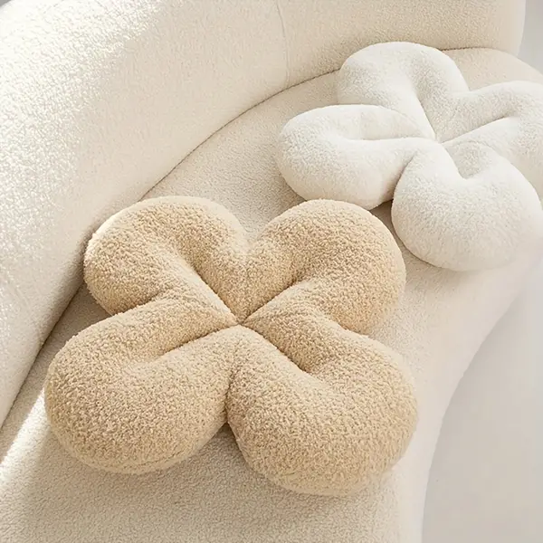 1pc Cushion Pillow For Office Waist, Four-leaf Clover Petals Shape Suchion, Modern Flower Cushion For Sofa Living Room, And Office Home Decor