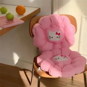 Sanrio Hello Kitty Seat Cushion, Plush Cartoon Chair Pad, Kawaii Cute Office and Student Dorm Soft Comfort Cushion - 1pc