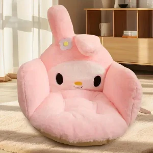 Cozy Cinnamoroll & Kuromi Plush Chair Cushion - Non-Slip, Comfortable Back Support For Home And Office