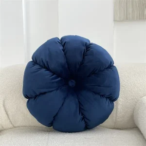 Velvet Round Pumpkin Throw Pillow Couch Cushion Floor Decorative Cushion for Sofa Car Decor