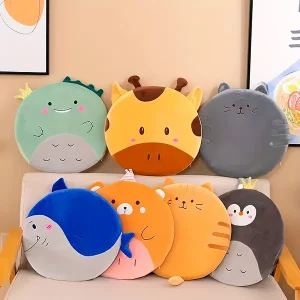 Warm Cushion In Autumn And Winter, Memory Cotton Lovely Round Cat Office Chair Cushion Dormitory Bedroom Cushion Student Cartoon Sedentary Cushion