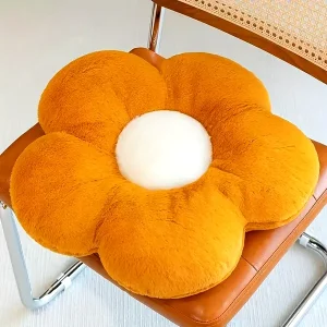 1pc Ultra-Soft Contemporary Plush Flower Pillow Cushion, Washable, Multi-Use, Space Theme Decor For Office, Sofa, Dorm & Car, Polyester Filling, Knitted, Stitched Closure, Machine Washable, For Adults, All Seasons